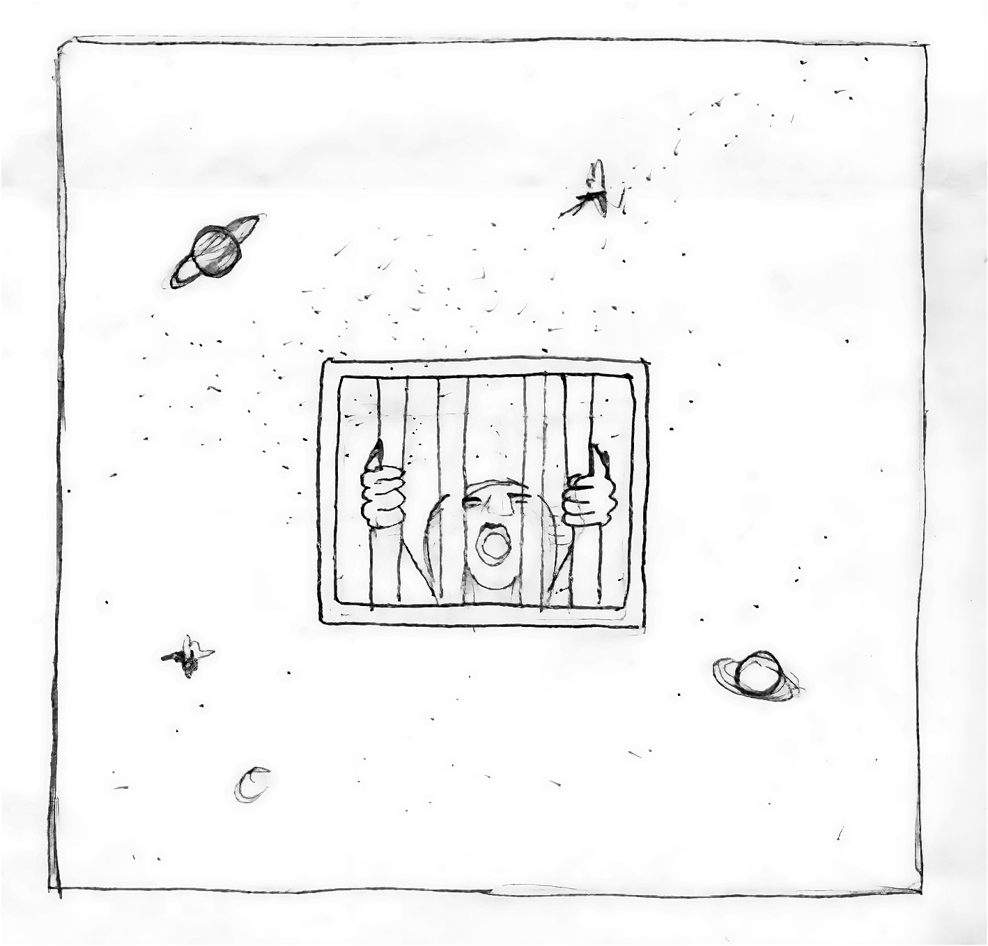 Early sketch for Crime of the Century cover